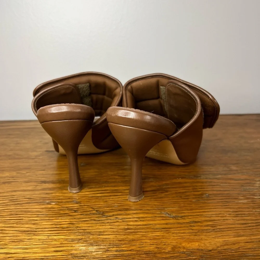 Gia Borghini Size 37 • Brown Cloth Heeled Sandals.